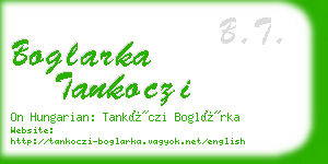 boglarka tankoczi business card